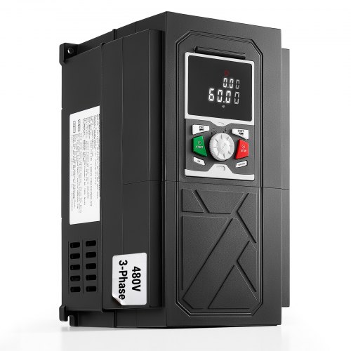 Vevor 10HP 7.5KW 20.5A Variable Frequency Drive, 3-Phase AC480V Input/Output, 3 Phase to 3 Phase, 0–500Hz Output VFD, V/F SVC Control Modes for Precision Motor Speed Control