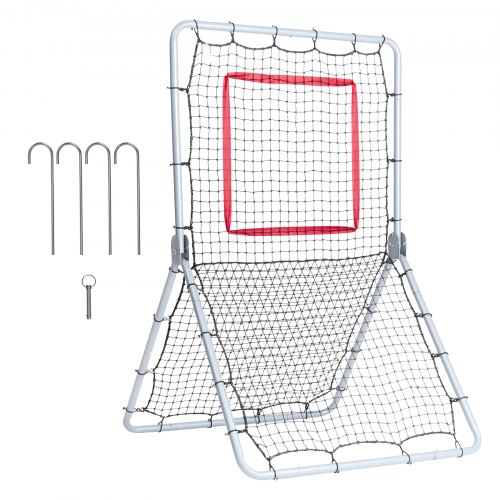VEVOR Baseball And Softball Rebounder Net, 3.5 x 6 ft PitchBack Baseball Pitching Nest, Softball Pitchback Net, Fielding Trainer, Bounce Back Net for