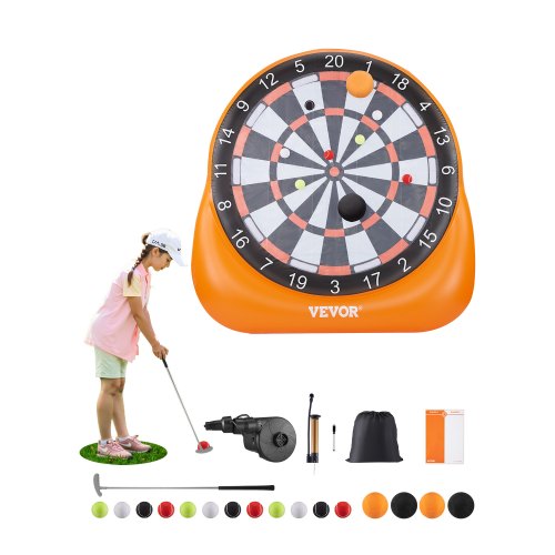 

Inflatable Soccer Dart Board over 6 ft with 4 Kick Balls 12 Tennis Pump