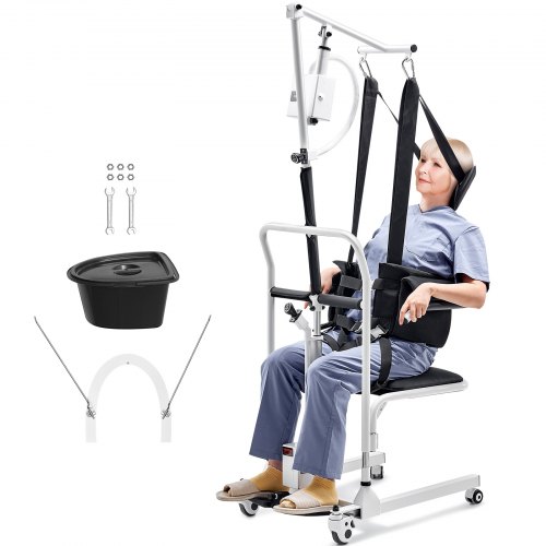 

VEVOR Electric Patient Lift Transfer Chair Electric Lift Wheelchair with Sling