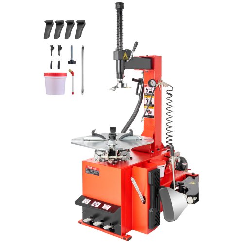 

VEVOR Tire Changer Machine, 1.5HP Copper Motor, Durable Tire Changer with Air Pressure Gauge & Clamping Jaw Sheath, Pedal Operated Tire Changer with Thickened Chuck, Fit for Sedans/SUVs/Pickup Trucks