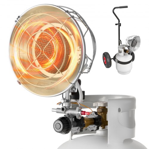 

VEVOR Propane Tank Top Heater with Portable Trolley 15000 BTU Infrared Single Burner