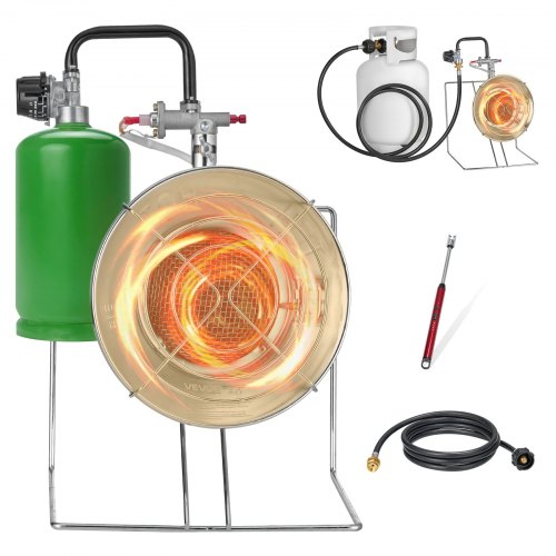 Propane Tank Top Heater for 1lb to 40lb Tanks 18000 BTU Single Burner