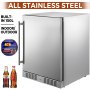 Built-in Beverage Cooler 304 Stainless Steel 5.3 Cu. Ft. Chrome Plated Shelf