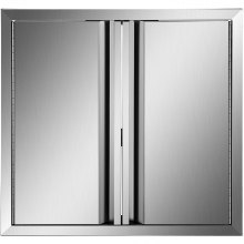 Vevor 61x61cm Outdoor Kitchen Access Bbq Island Stainless Steel Cabinet Doors