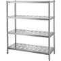 Vevor Garage Shelf Heavy Duty Shelving 4-tier 47.2x17.7x61in Stainless Steel