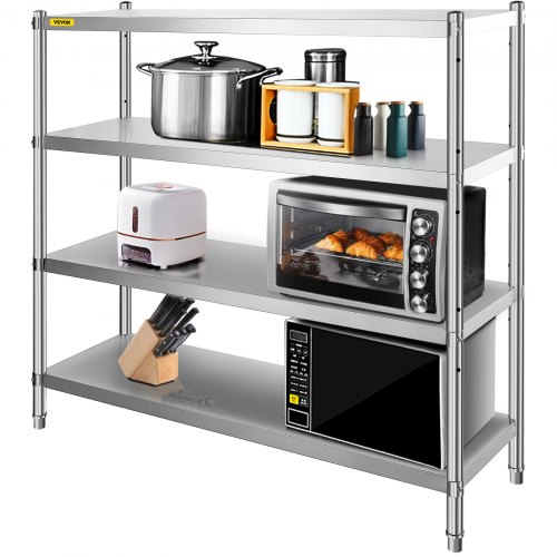 Kitchen Shelves Shelf Rack Stainless Steel Shelving Organizer Units 60*60 Inch