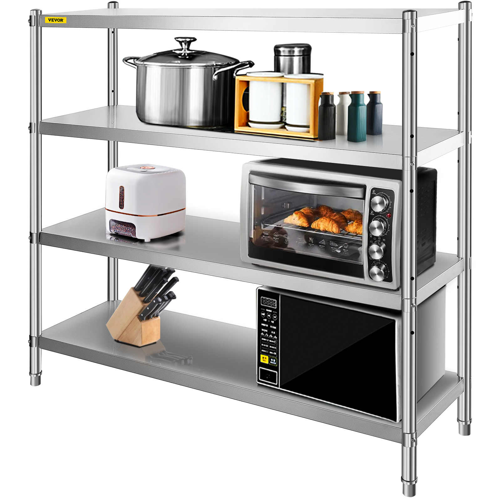 Kitchen Shelves Shelf Rack Stainless Steel Shelving Organizer Units 60*60 Inch от Vevor Many GEOs