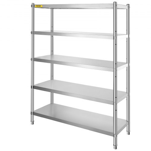 5 Tier Wire Shelving Rack Adjustable Shelf Rack Storage Unit Commercial Home UK 