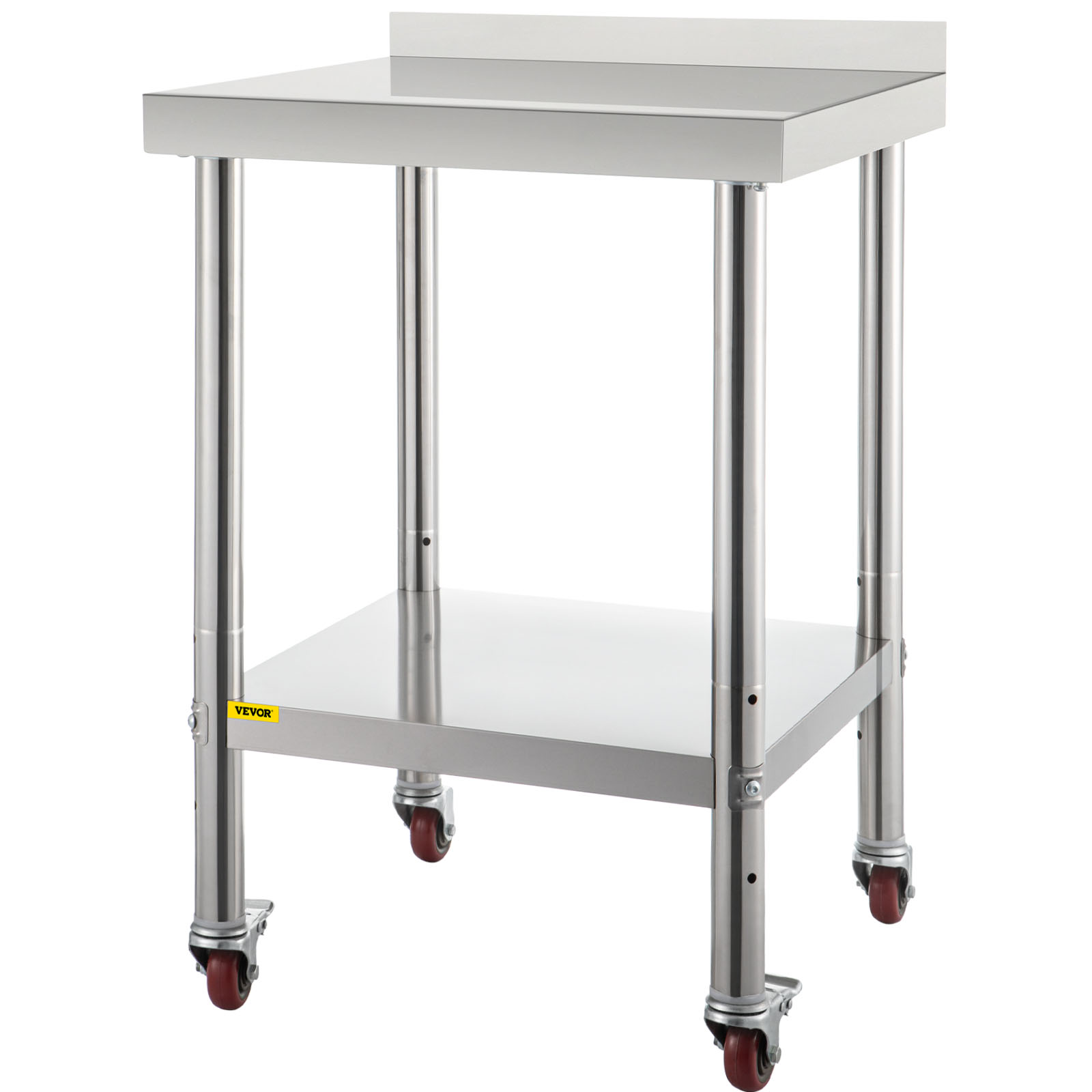 VEVOR Stainless Steel Work Prep Table Kitchen Work Table 24x24in w/ 4 Casters от Vevor Many GEOs
