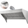 7'x30" Commercial Kitchen Food Truck Concession Trailer Hood 430 Stainless Steel