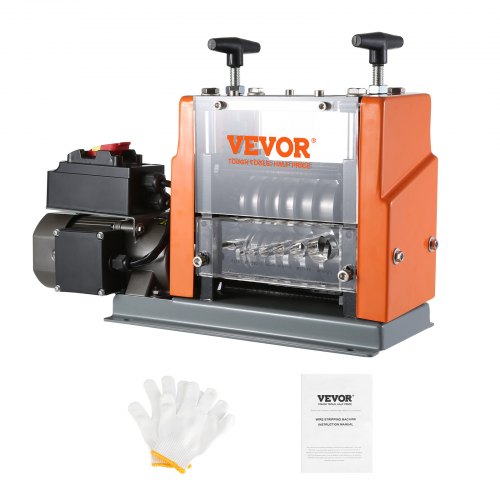 

VEVOR Electric Cable Stripping Tool, 0.06''-0.98'' Motorized Wire Stripper, 60W, Features Clear Depth Gauge, Includes 6 Circular & 1 Flat Channels for Efficient Copper Wire Recycling