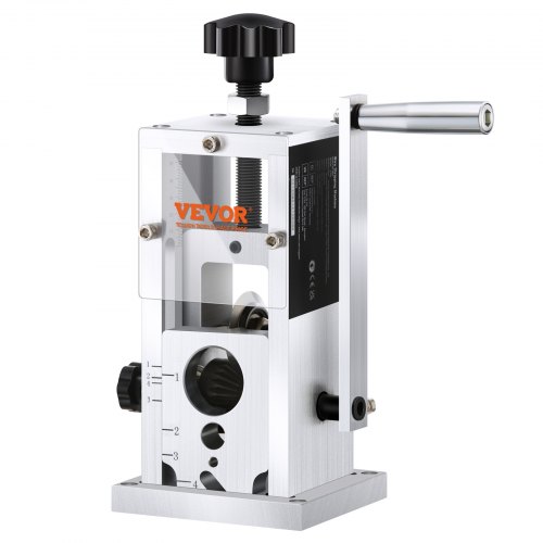 VEVOR Manual Wire Stripping Machine Copper Stripper with Hand Crank or Drill Powered Visible Stripping Depth Reference - 0.06''-1.5