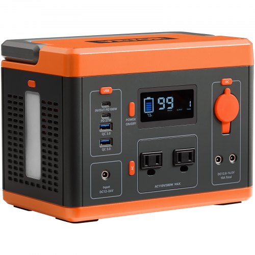 VEVOR Solar Generator 296Wh 300W Backup Lithium Battery