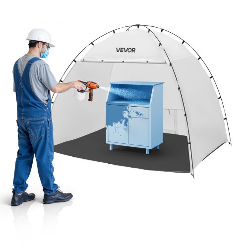 

VEVOR Portable Paint Booth Tent, 91.7 x 67.7 x 74.8 inch Painting Tent Station, Spray Shelter with Built-in Floor & Mesh Screen, Large Space, Oxford Spray Painting Tents for Cupboard, Chairs, Tables