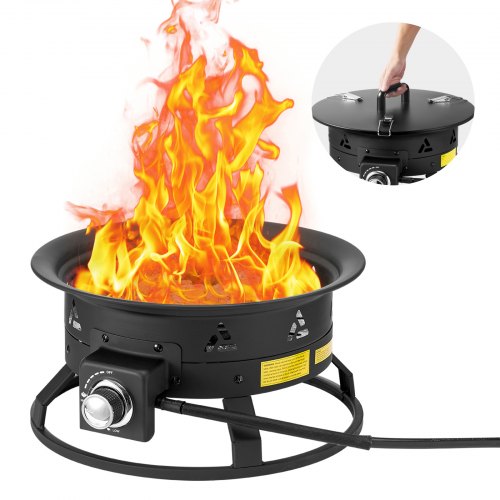 

VEVOR Propane Fire Pit 19” Outdoor Portable Gas Fire Pit for Heating 58000 BTU