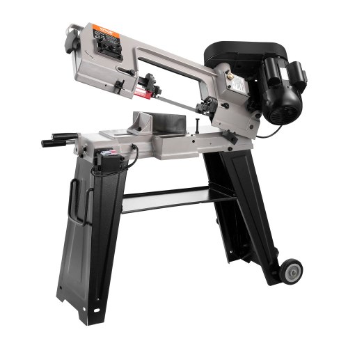 VEVOR Metal Horizontal Band Saw, 102 x 152 mm(4 in x 6 in) Rectangular Cutting Capacity, 220V Metal Vertical Cutting Bandsaw with 550W Motor, 0-45° Angle Adjustment, Variable Speed, for Metal, Wood, and Plastic