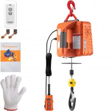 VEVOR 3-in-1 Electric Hoist Winch, 1100lbs Portable Electric Winch, 1500W 110V Power Winch Crane, 25ft Lifting Height, w/Wire and Wireless Remote Control, Overload Protection for Lifting Towing - VEVOR