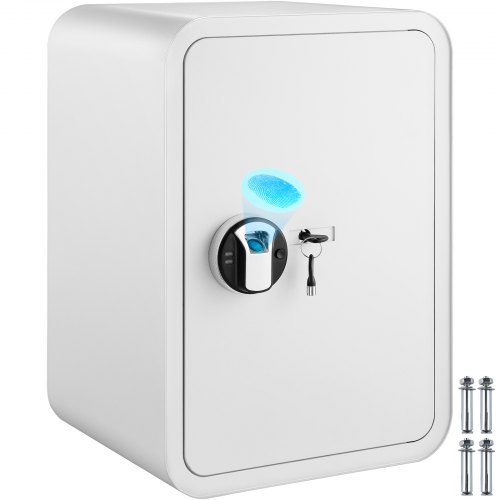 VEVOR Safe Box Fingerprint Lock Security Cash Box Jewelry Gun w/Removable Shelf