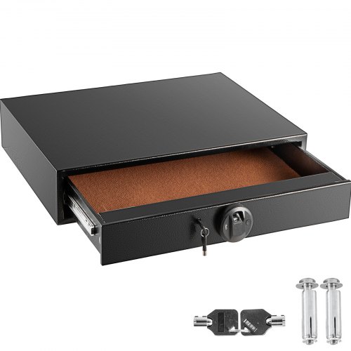 Vevor Under Bed Safe Box Fingerprint Storage Drawer Depository Fireproof Waterproof