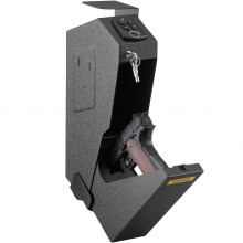 Vevor Fingerprint Handpistol Safe Box Vault Steel With Two Keys For Home Use