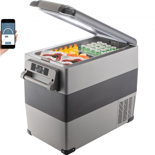 

VEVOR 12 Volt Refrigerator, 58 Qt Car Refrigerator, Dual Zone Portable Freezer, Cooler Compressor Freezer with 12/24V DC and 110-240V AC, Freezer Fridge Cooler, for Car, Truck RV, Camping and Home Use