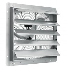 VEVOR Shutter Exhaust Fan, 24'' with Speed Controller, AC-motor, 3320 CFM, No Assembly Required Wall Mount Attic Fan, Ventilation and Cooling for Greenhouses, Garages, Sheds, FCC Listed