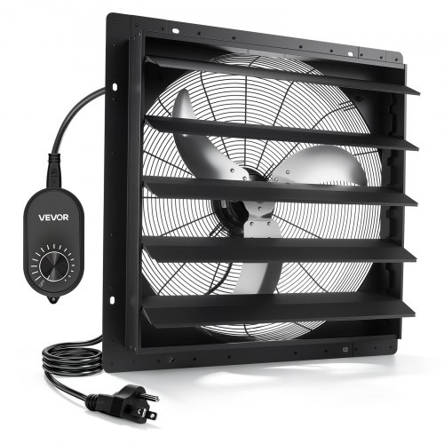 VEVOR 24 in Shutter Exhaust Fan Wall-Mount Automatic Louvers Variable Speed, Sturdy Steel Housing, Low Noise, AC Motor, 7030 CFM Ventilation and Cooli