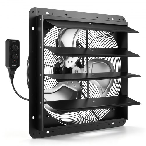 

VEVOR 18 inch Shutter Exhaust Fan Wall-Mount Variable Speed Temperature, Automatic Louvers Sturdy Steel Housing, Low Noise, Ventilation and Cooling for Attic, Garage, Barn, Greenhouse, Workshop