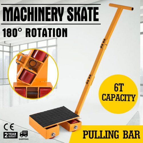 13000lbs Machinery Skate Machinery Mover Steel 6t/13000lbs Pu Wheels