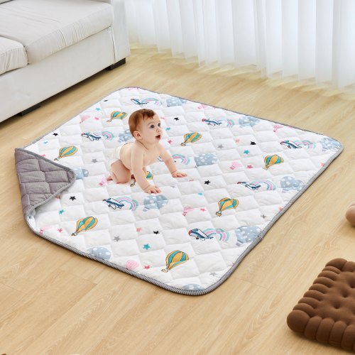 

VEVOR Baby Play Mat, 50""x50"" Baby Crawling Mat, Non-Slip One-Piece Soft Baby Playmat, Foldable Floor Mat, Waterproof Activity Playmats for Babies,Toddlers, Infants, Machine Washable, Play & Tummy Time