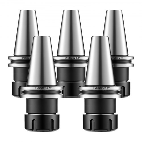 VEVOR CAT40 Collet Holder ER32 5 Piece Precision Spring Collet Chuck Set for Milling Machine Drill Presses 4000 RPM Max Speed CAT40 Tool Holder Spr