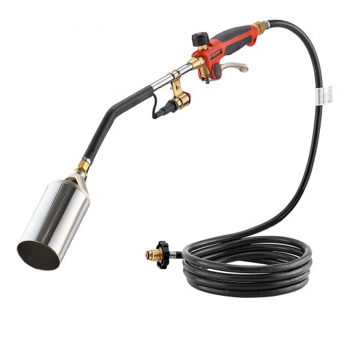 

VEVOR Propane Torch Weed Burner, High Output 1,800,000 BTU with 10 ft Hose, Heavy Duty Blow Torch with Adjustable Flame and Turbo Trigger Push Button Igniter, Flamethrower Kit for Garden Ice Snow Road