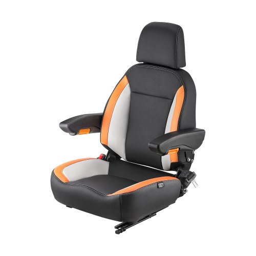 VEVOR Universal Forklift Seat, Tractor Seat with Adjustable Back, Armrest, Headrest & Safety Belt, Secure Tractor Seat with Micro Switch, Ergonomic Lawnmower Seat for Skid Loader Bulldozer CCZYCGKFSAQDXWZDKV0