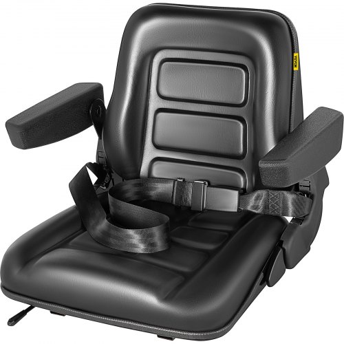 Tractor Seat Forklift Seat Universal Seat Adjustable Slide PVC Seat with Backrest for Dumper Mower Forklift Tractor Digger 