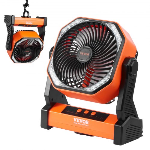 

VEVOR Portable Fan Rechargeable 8 inch, Battery Powered Fan with LED Lantern, 4 Speeds Adjustable Portable Small Table Fan Personal, USB Battery Operated Fans for Travel Bedroom Home Camping Office