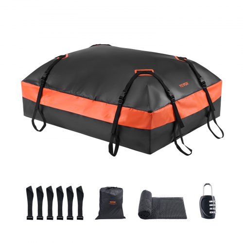 

VEVOR Car Rooftop Cargo Carrier Bag 21 Cubic Feet Roof Cargo Carrier 840D PVC