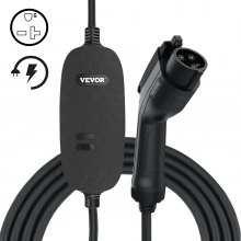 VEVOR Portable EV Charger EV Car Charging Cable 15 Amp Level 1+2 NEMA 6-20 25FT