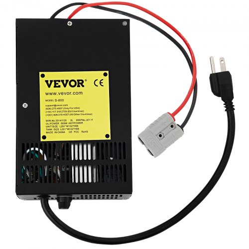 VEVOR 45 Amp RV Power Converter Charger, 110 Volt AC to 12 Volt DC, Power Supply Battery Converter Charger 800W with 13-16V DC Adjustable Operating Range, Three-Stage Inverter, for RV Trailer Camper