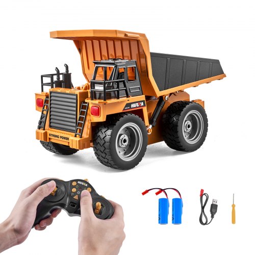 

Christmas Gift! VEVOR RC Remote Control Dump Truck Toy Construction Vehicle Toy 9CH 1:18 Scale