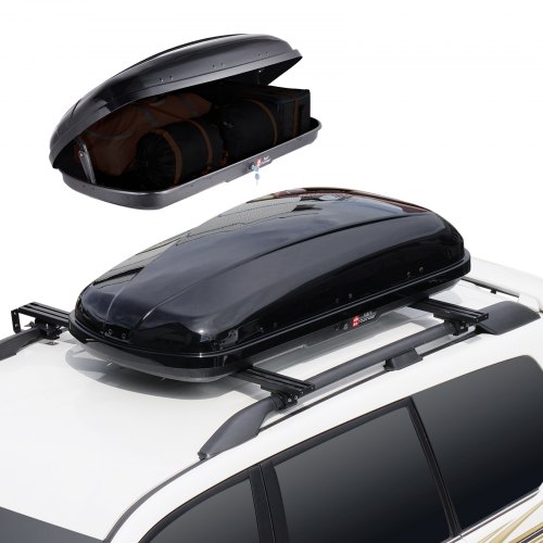 

VEVOR Rooftop Cargo Carrier 14 Cubic Feet Luggage Storage Box ABS for SUVs Cars