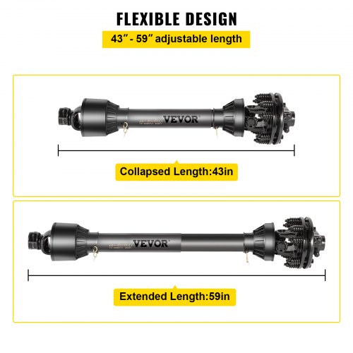 5' and 6' Rotary Cutters 1-3/8" X 6 Spl Series 4 PTO Shaft with Clutch for 4' 