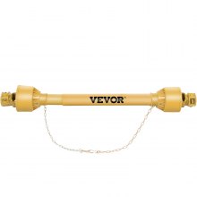 VEVOR PTO Shaft, 1-3/8" PTO Drive Shaft, 6 Spline Tractor and Implement Ends PTO Driveline Shaft, Series 4 Tractor PTO Shaft, 47"-67" Brush Hog PTO Shaft Yellow, for Finish Mower, Rotary Cutter