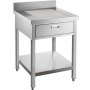 Vevor 24x24 In Single Drawer Food Pre Work Table Stainless Steel Table Workbench