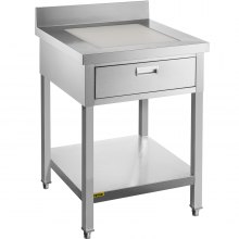 VEVOR Stainless Steel Kitchen Benches Work Bench Food Prep Table 609x609mm Home