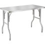 Vevor Commercial Stainless Steel Work Table 48 X 24 Inch Folding Prep Table
