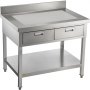 Vevor Commercial Worktable Workstation Kitchen Food Prep Table W/drawers 24"x48"