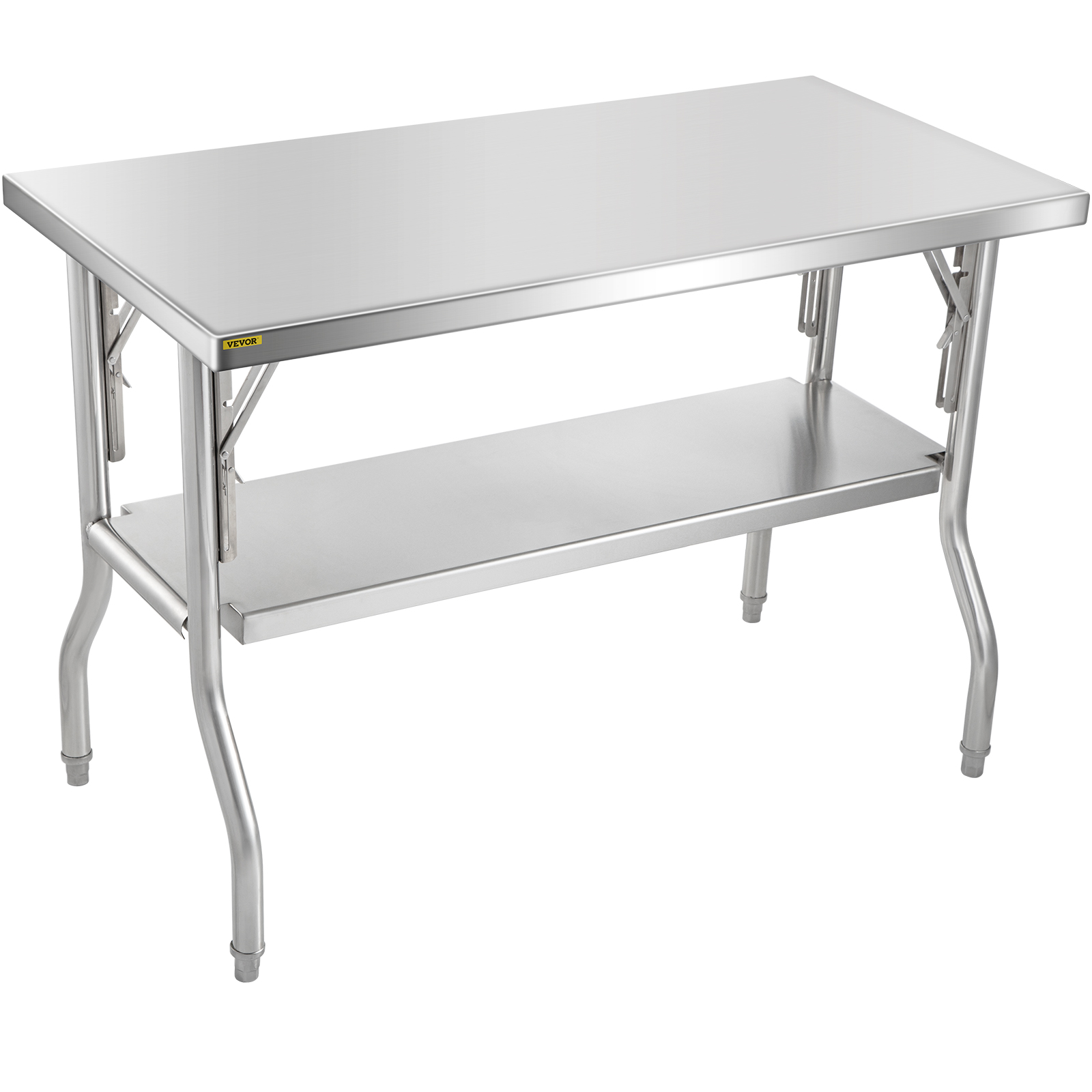 Vevor Stainless Steel Folding Commercial Prep Table With Undershelf -48 X 24 In. от Vevor Many GEOs
