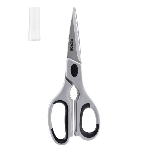 

Kitchen Scissors Stainless Steel Kitchen Shears Protective Sheath Grey