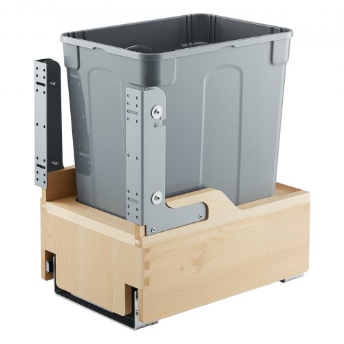 35QT Pullout Waste Container Under Cabinet Kitchen Bin Trash Can Soft Close